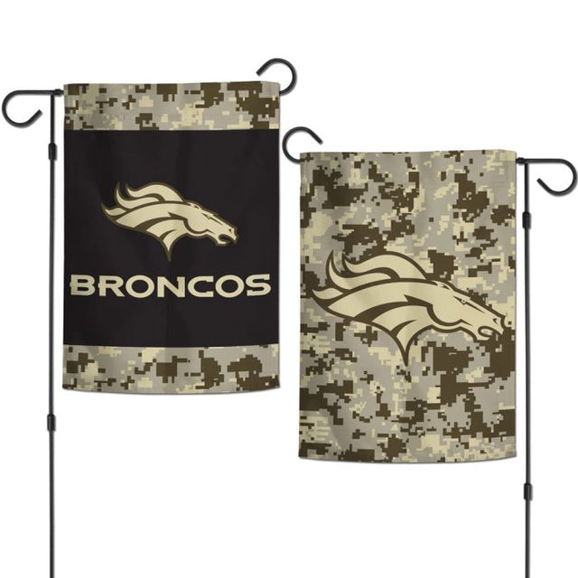 Banderas de jardín con camuflaje digital de los Denver Broncos, de 2 lados, 12,5" x 18"