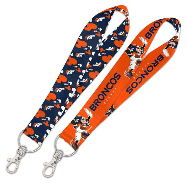 Correa para llaves con cordón de 1 pulgada de Mickey Mouse de los Denver Broncos y Disney