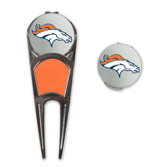 Combo de herramienta/marcador de golf/clip en forma de H de los Denver Broncos*