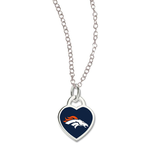 Denver Broncos HEART Necklace w/3D Heart