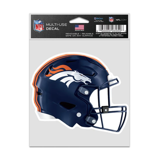 Calcomanías para fanáticos de los Denver Broncos para cascos de 3,75" x 5"