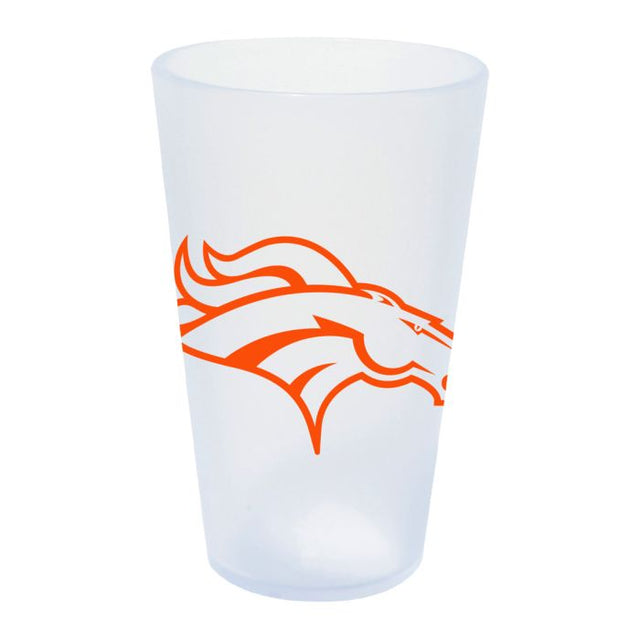 Vaso de pinta de silicona de 16 oz con forma de carámbano de los Denver Broncos