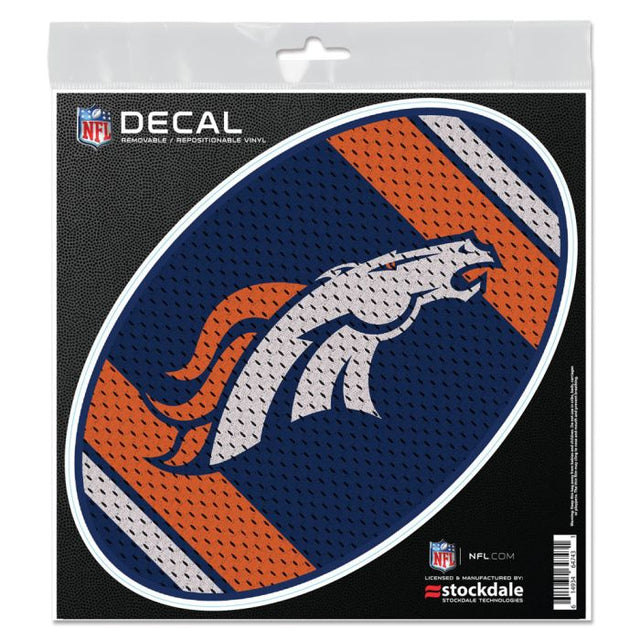 Calcomanía para todas las superficies de la camiseta de los Denver Broncos, 6" x 6"