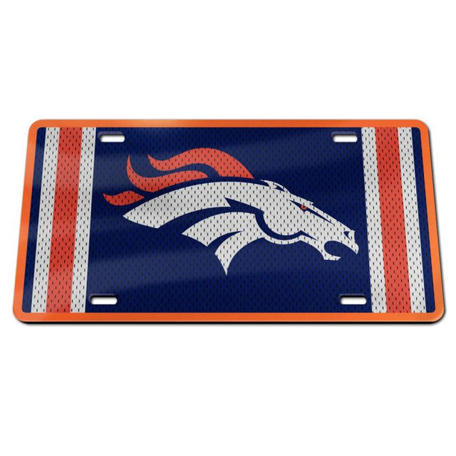 Placa de matrícula acrílica especial de los Denver Broncos JERSEY