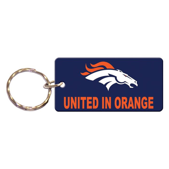 Llavero rectangular de los Denver Broncos