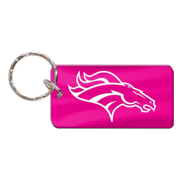 Llavero rectangular de los Denver Broncos