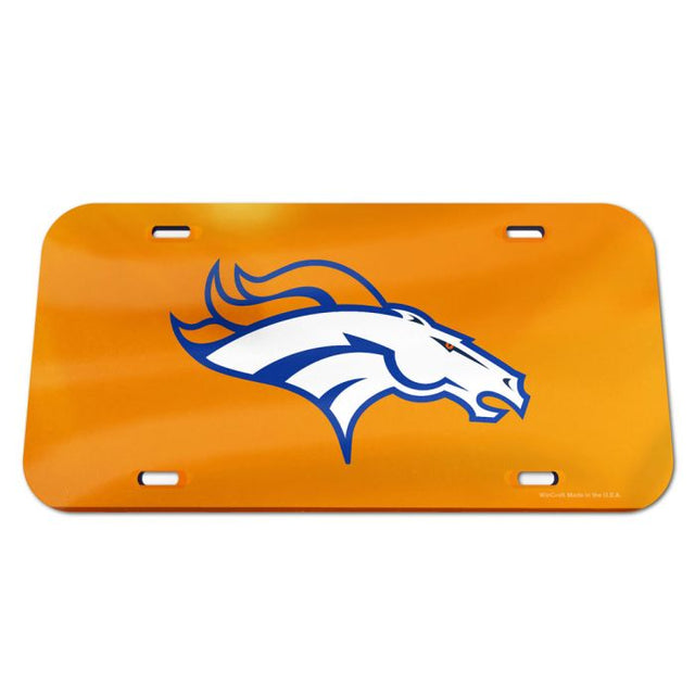 Placa de matrícula acrílica especial con el logotipo de los Denver Broncos