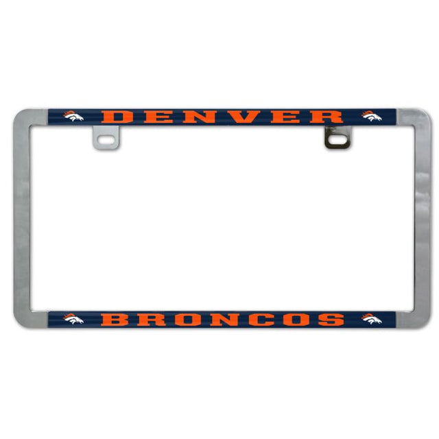 Marco delgado para placa de matrícula de metal de los Denver Broncos