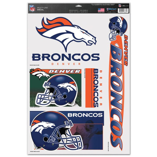 Calcomanía multiusos de los Denver Broncos, 11" x 17"