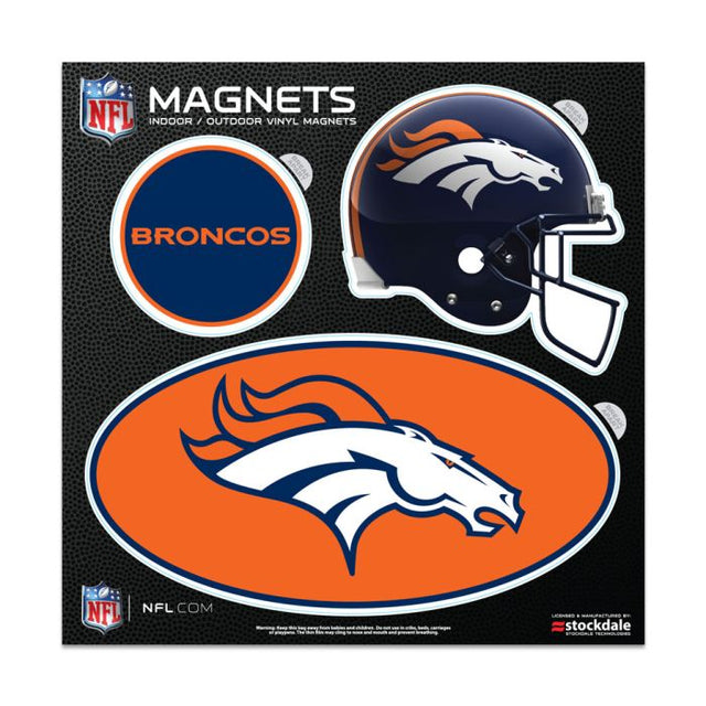 Imanes para exteriores de los Denver Broncos de 6" x 6"