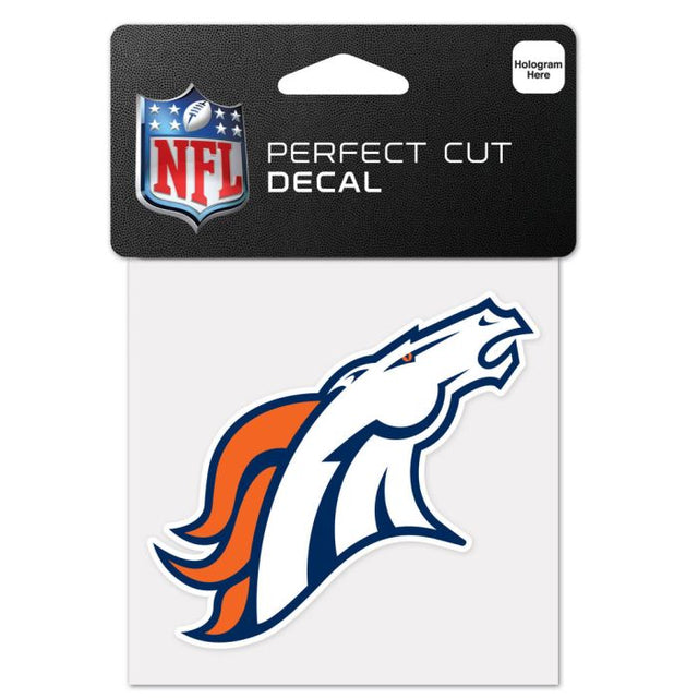 Calcomanía de color de corte perfecto de los Denver Broncos de 4" x 4"