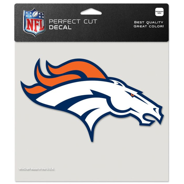 Calcomanía de color de corte perfecto de los Denver Broncos de 8" x 8"