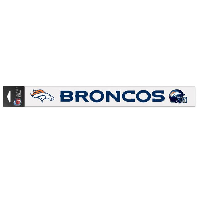 Calcomanías de corte perfecto de los Denver Broncos de 2" x 17"