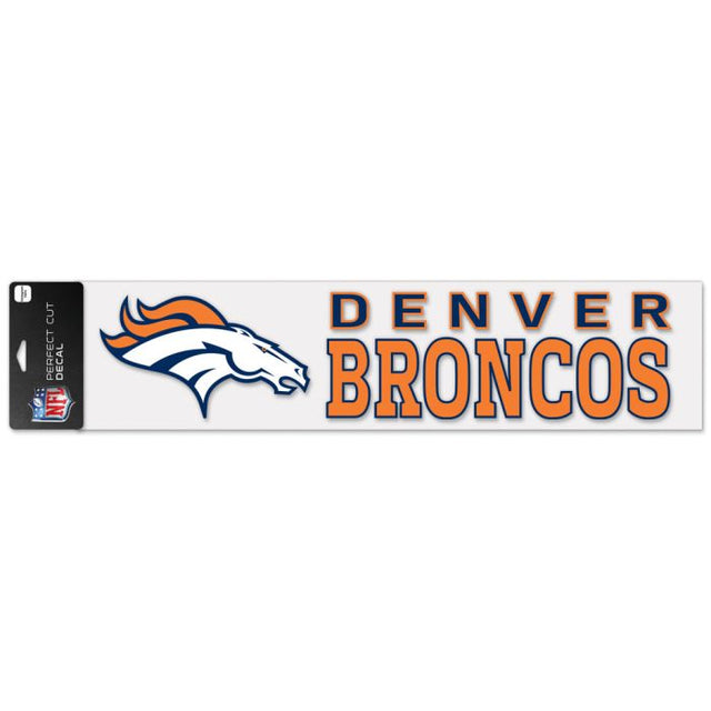 Denver Broncos Perfect Cut Decals 4" x 17"