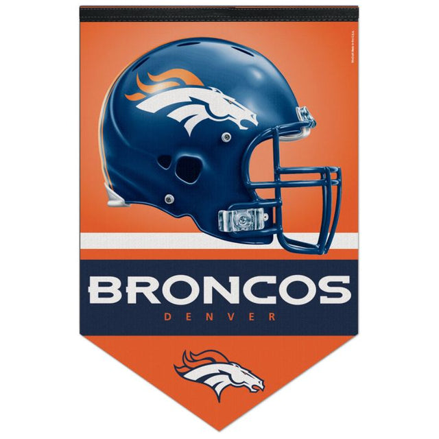 Banner de fieltro premium de los Denver Broncos de 17" x 26"