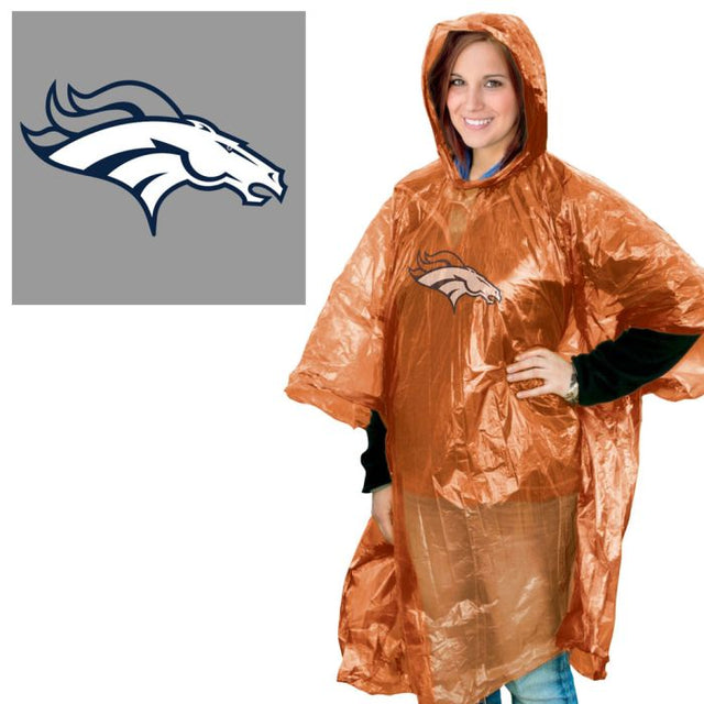 Poncho de lluvia de los Denver Broncos