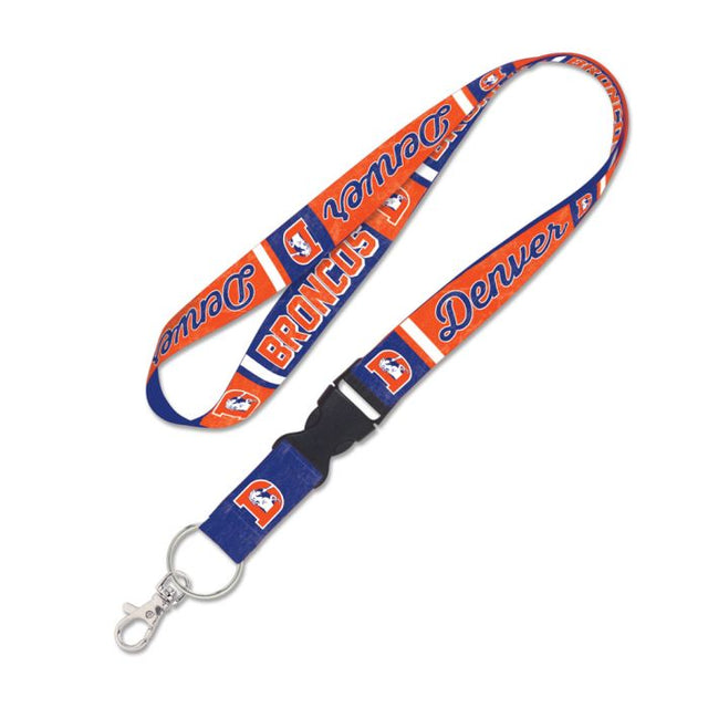 Cordón retro de los Denver Broncos con hebilla desmontable de 1"