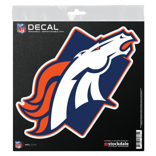 Calcomanía STATE SHAPE para todas las superficies de los Denver Broncos, 6" x 6"