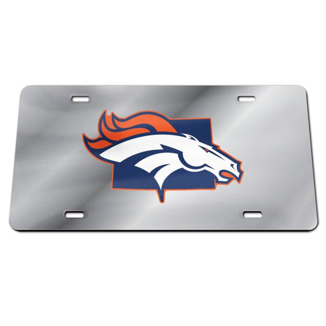 Matrícula especial de acrílico de los Denver Broncos STATE