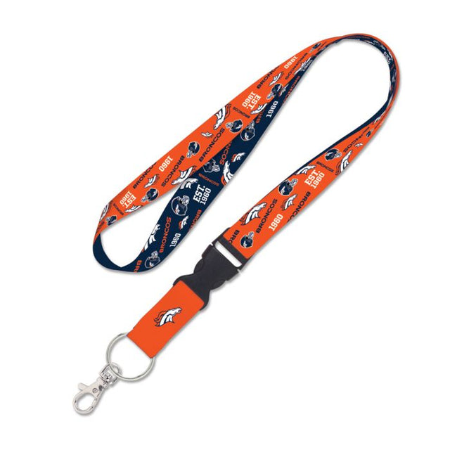 Cordón con estampado disperso de los Denver Broncos con hebilla desmontable de 1"