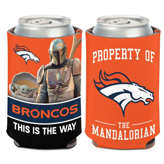 Enfriador de lata Denver Broncos / Star Wars Mandalorian de 12 oz.