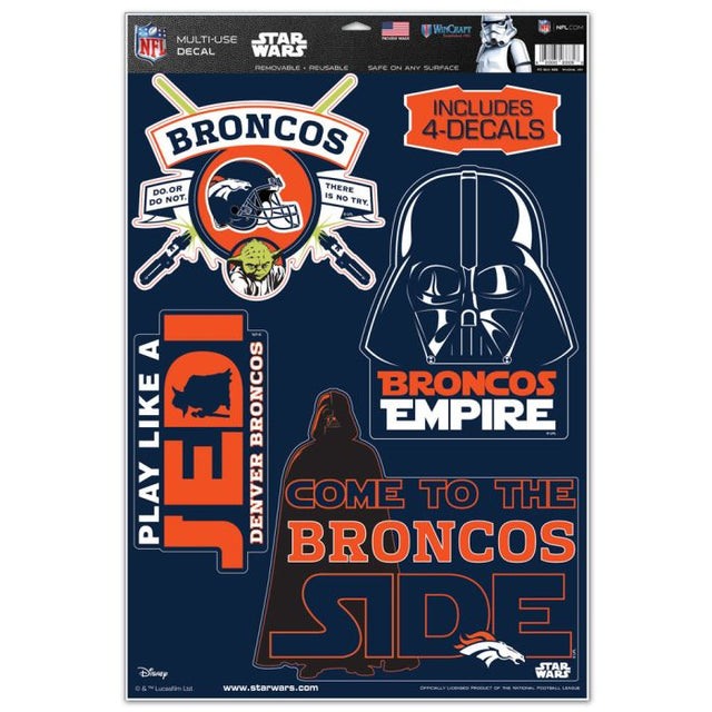 Denver Broncos / Star Wars Star Wars Multi-Use Decal 11" x 17"