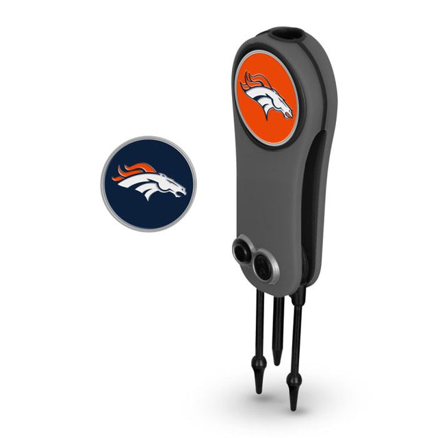 Herramienta y marcadores para reparar navajas automáticas de los Denver Broncos