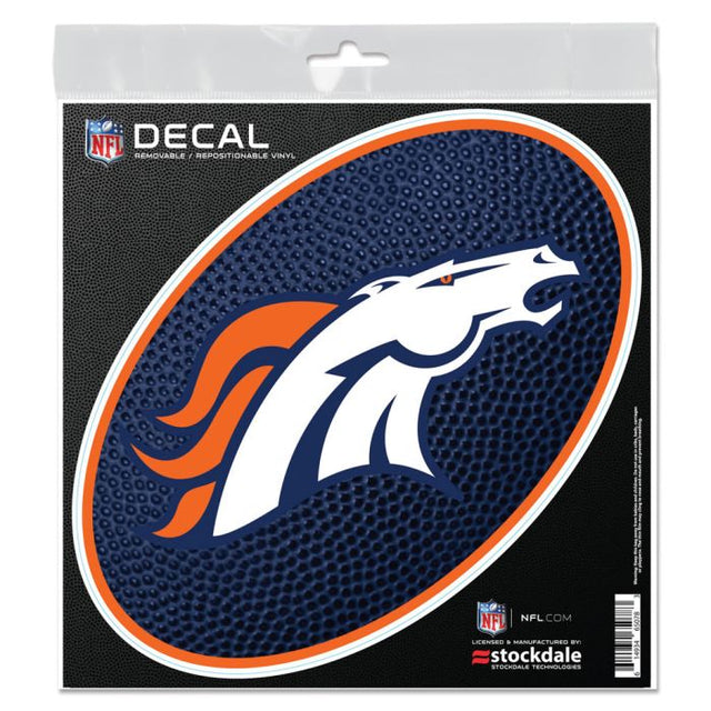 Calcomanía para todo tipo de superficies TEAMBALL de los Denver Broncos, 6" x 6"