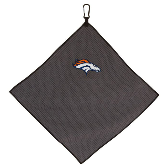 Toalla de microfibra gris de los Denver Broncos, 15 x 15 pulgadas