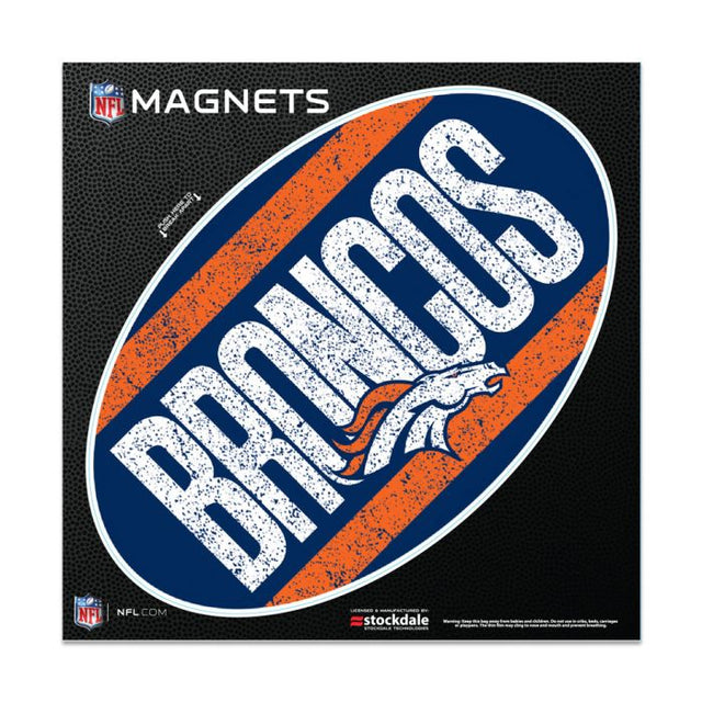 丹佛野马队复古户外磁铁 6 英寸 x 6 英寸