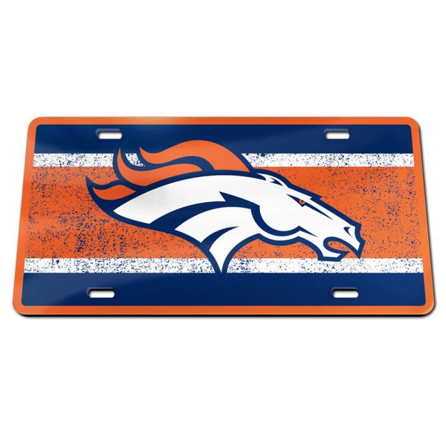 Matrícula especial de acrílico VINTAGE de los Denver Broncos