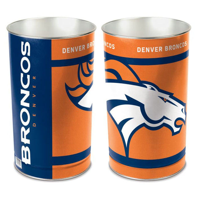 Papelera cónica de los Denver Broncos de 15" de alto