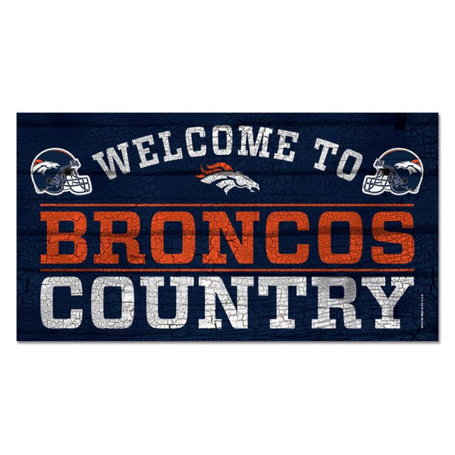 Letrero de madera de los Denver Broncos, 13" x 24", 1/4" de grosor