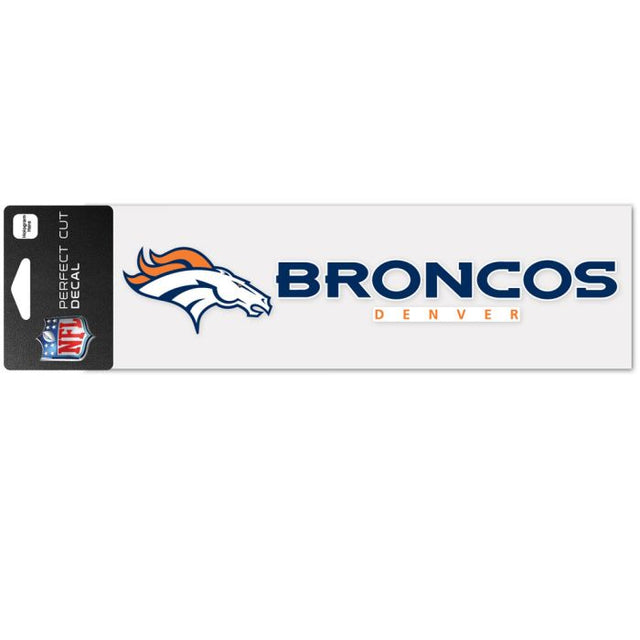 Denver Broncos Wordmark Design Perfect Cut Decals 3" x 10"