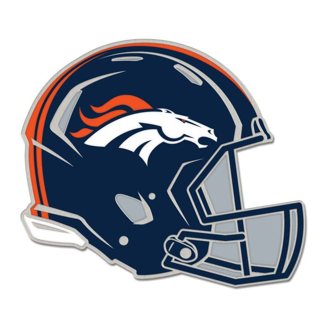 Tarjeta de joyería con pin esmaltado para coleccionistas con el casco de los Denver Broncos