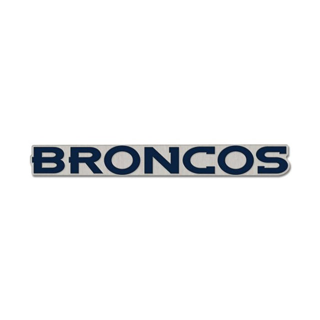 Tarjeta de joyería con pin esmaltado de colección con la marca denominativa de los Denver Broncos