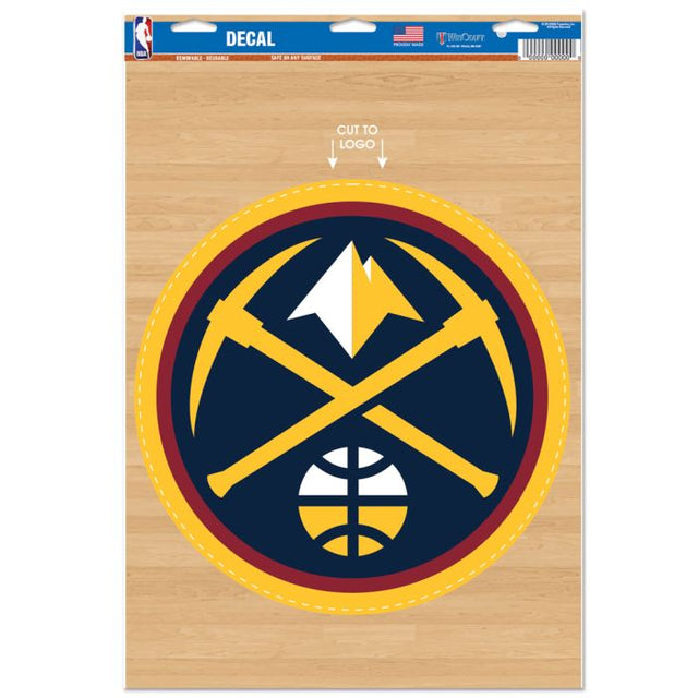 Calcomanía multiusos de Denver Nuggets, 1 pieza, 11" x 17"