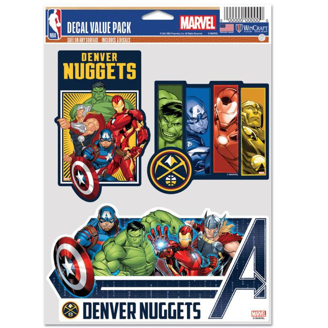 Denver Nuggets / Marvel (c) Paquete multiusos para 3 fanáticos de MARVEL 2021