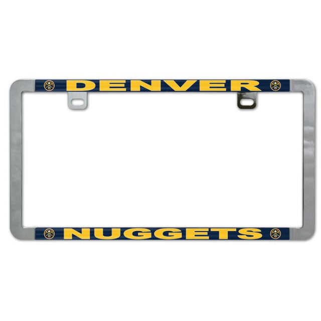 Marco delgado para placa de matrícula de metal de los Denver Nuggets