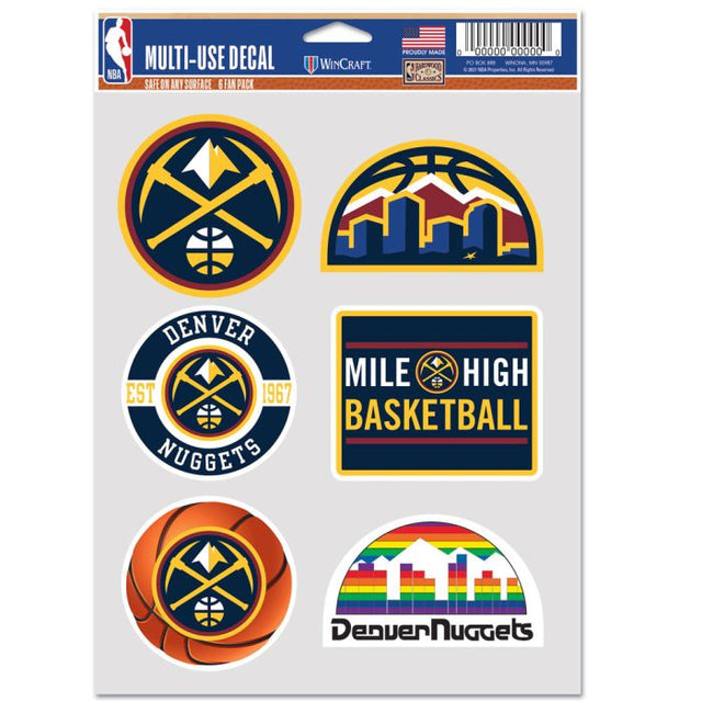 Denver Nuggets Multi Use 6 fan pack