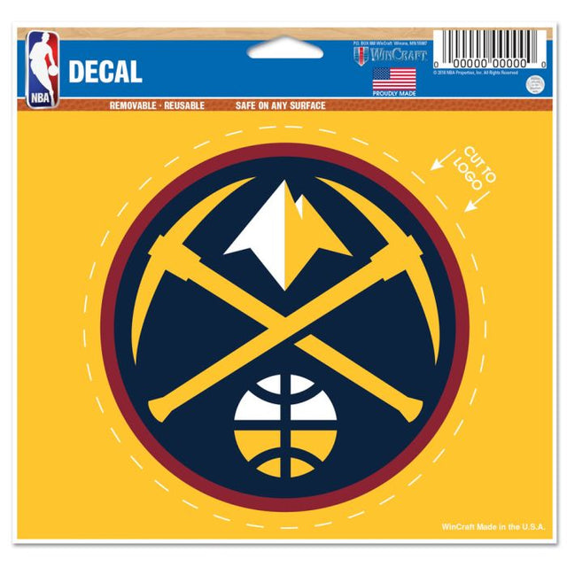 Calcomanía multiusos de los Denver Nuggets: cortada con el logotipo de 5" x 6"