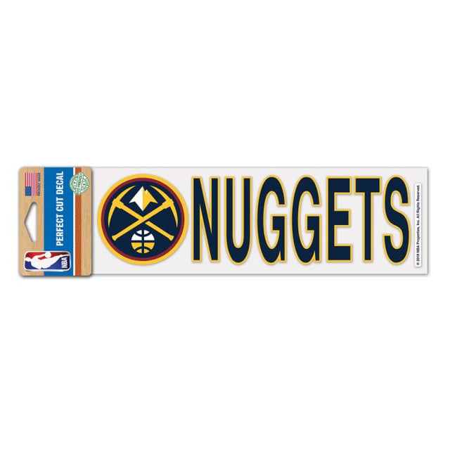 Calcomanías de corte perfecto de los Denver Nuggets de 3" x 10"