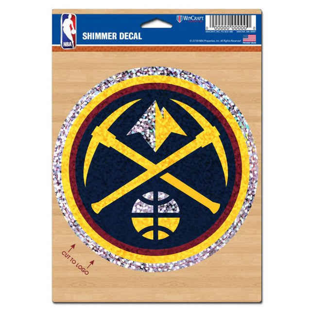 Denver Nuggets Shimmer Decals 5" x 7"