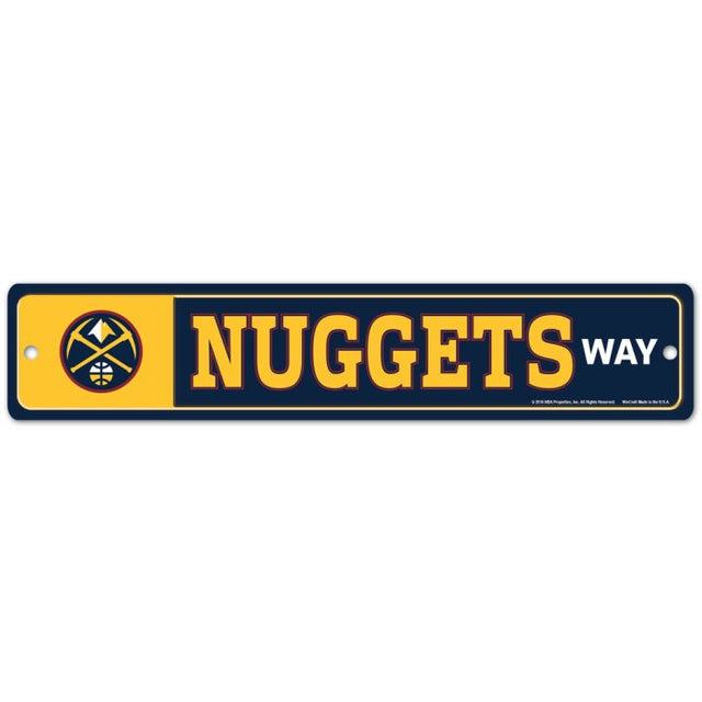 Letrero de calle/zona de los Denver Nuggets de 3,75" x 19"