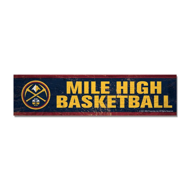 Denver Nuggets Wooden Magnet 1.5" X 6"