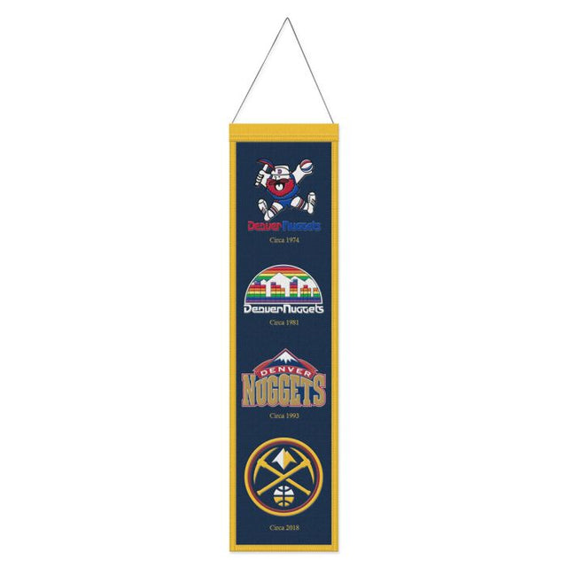 Denver Nuggets Wool Banner 8" x 32"