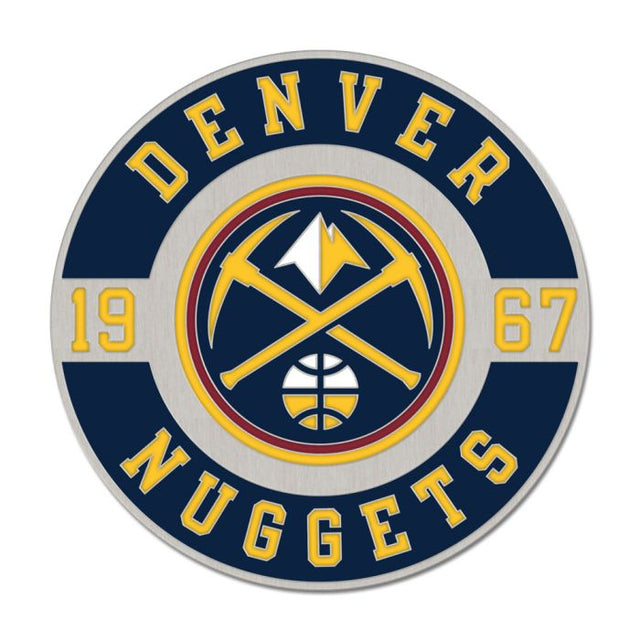 Tarjeta de joyería con pin esmaltado de colección de la ronda final de los Denver Nuggets