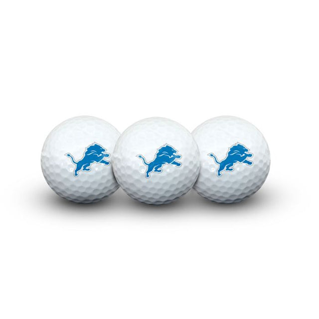 3 pelotas de golf de los Detroit Lions en estuche tipo concha