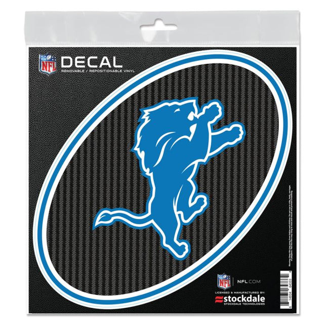 Calcomanía para todas las superficies de los Detroit Lions en CARBONO, 6" x 6"