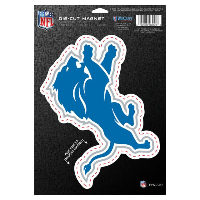 Imán troquelado con el logotipo de los Detroit Lions, 6,25" x 9"